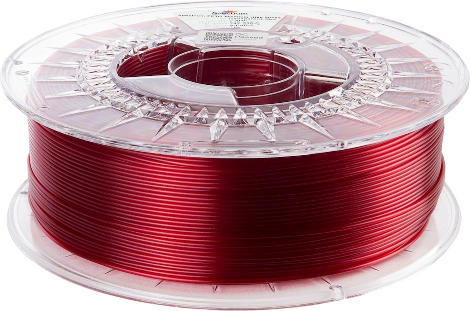 Spectrum PETG Premium High Speed Transparent Red - 1.75 mm / 1000 g