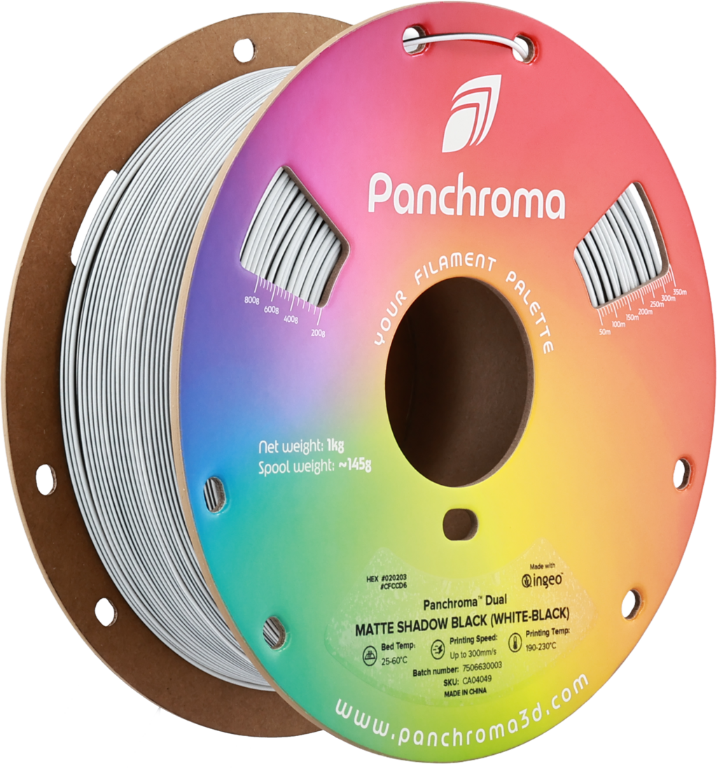 Panchroma™ PLA Dual Matte Shadow Black (White-Black) - 1,75 mm / 1000 g