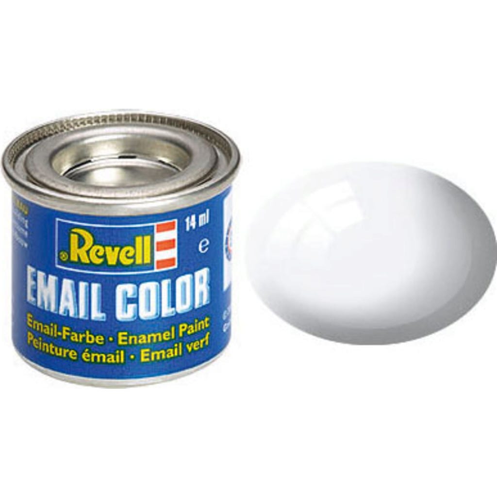 Peinture émail Revell Blanc Brillant RAL 9010 - 14 Ml - Pour Maquettes Et Modélisme - Neuf Intact