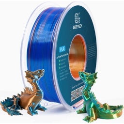 GEEETECH PLA Silk Tri-Color Orange+Blue+Green