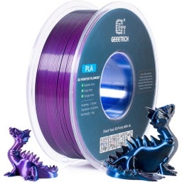 GEEETECH PLA Silk Tri-Colour Blue+Purple+Black