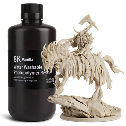 Resina SuperFast 8K 5000g Lavabile Ad Acqua - Per Stampanti 3D LCD, Alta Risoluzione 22um, Made In Corea