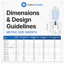 CNC Kitchen Inserts Filetés M2,5 Standard - M2,5x4,0