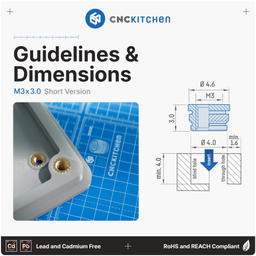 CNC Kitchen Inserts Filetés M3 Court - M3x3.0