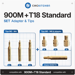 CNC Kitchen Einschmelzhilfen + 900M & T18 Adapter - 1 Set