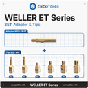 CNC Kitchen Soldering Tips + Weller ET Adapter - 1 set