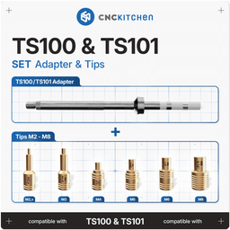 CNC Kitchen Smelthulpmiddelen + TS100 Adapter - 1 Set