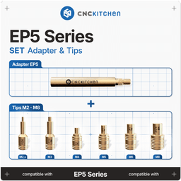 CNC Kitchen Soldering Tips + EP5 Adapter - 1 set