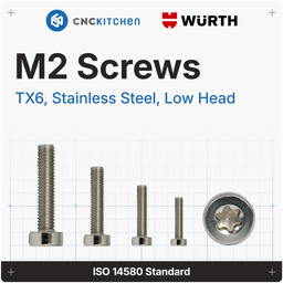 M2 Cheese Head Screws, Low Head (ISO 14580), Stainless Steel A2-70