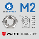 Hexagon Nuts (DIN 934), Stainless Steel A2-50 - M2