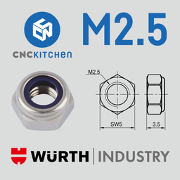 Sicherungsmuttern (DIN 985), Edelstahl A2 - M2,5