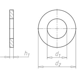 Large Washer (DIN 9021), Stainless Steel A2 - M2,5