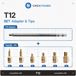 CNC Kitchen Einschmelzhilfen + T12 Adapter - 1 Set