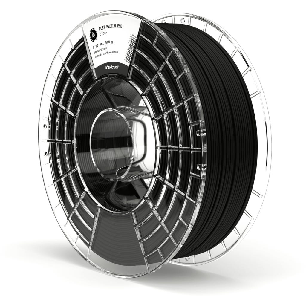 Extrudr TPU Medium ESD Black 3DJake Ireland