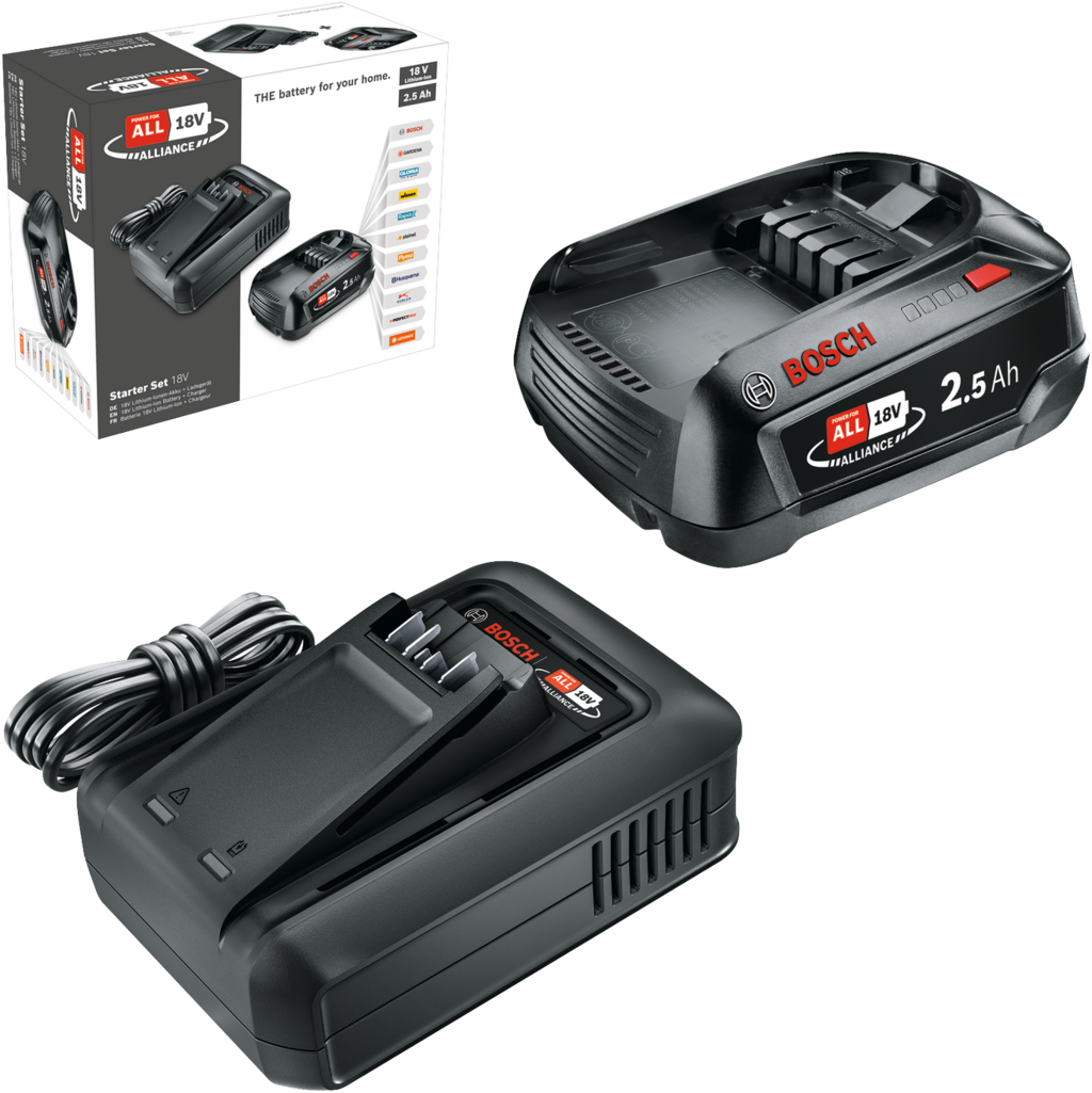 Bosch Home & Garden 18V Akku Starterset inkl. Ladegerät