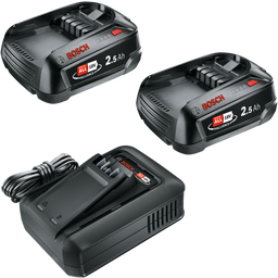 Bosch Starter Set 18V - Batterie avec Chargeur - 2 x 2,5Ah