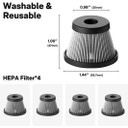 HOTO Tools Replacement HEPA filter - 4 pcs