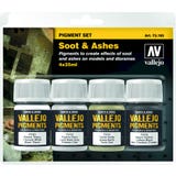 Vallejo Пигментен комплект "Soot & Ashes"