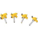 Freză cu patru tăișuri 6mm set de 4 bucăți