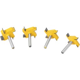 Set de 4 Fresas de Ranurar de 6 mm - 4 Unidades - Amarillo