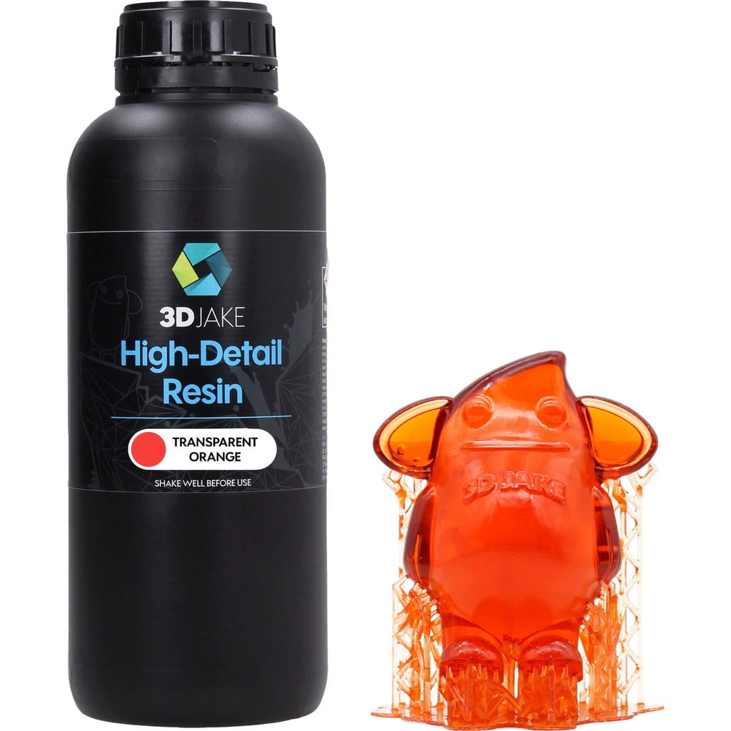 3DJAKE 8K High-Detail Resin Transparent Orange, 1.000 g - 3DJake