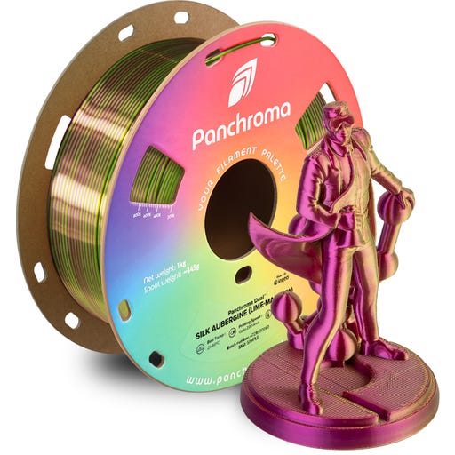 Polymaker Panchroma™ PLA Dual Silk Aubergine (Lime-Magenta