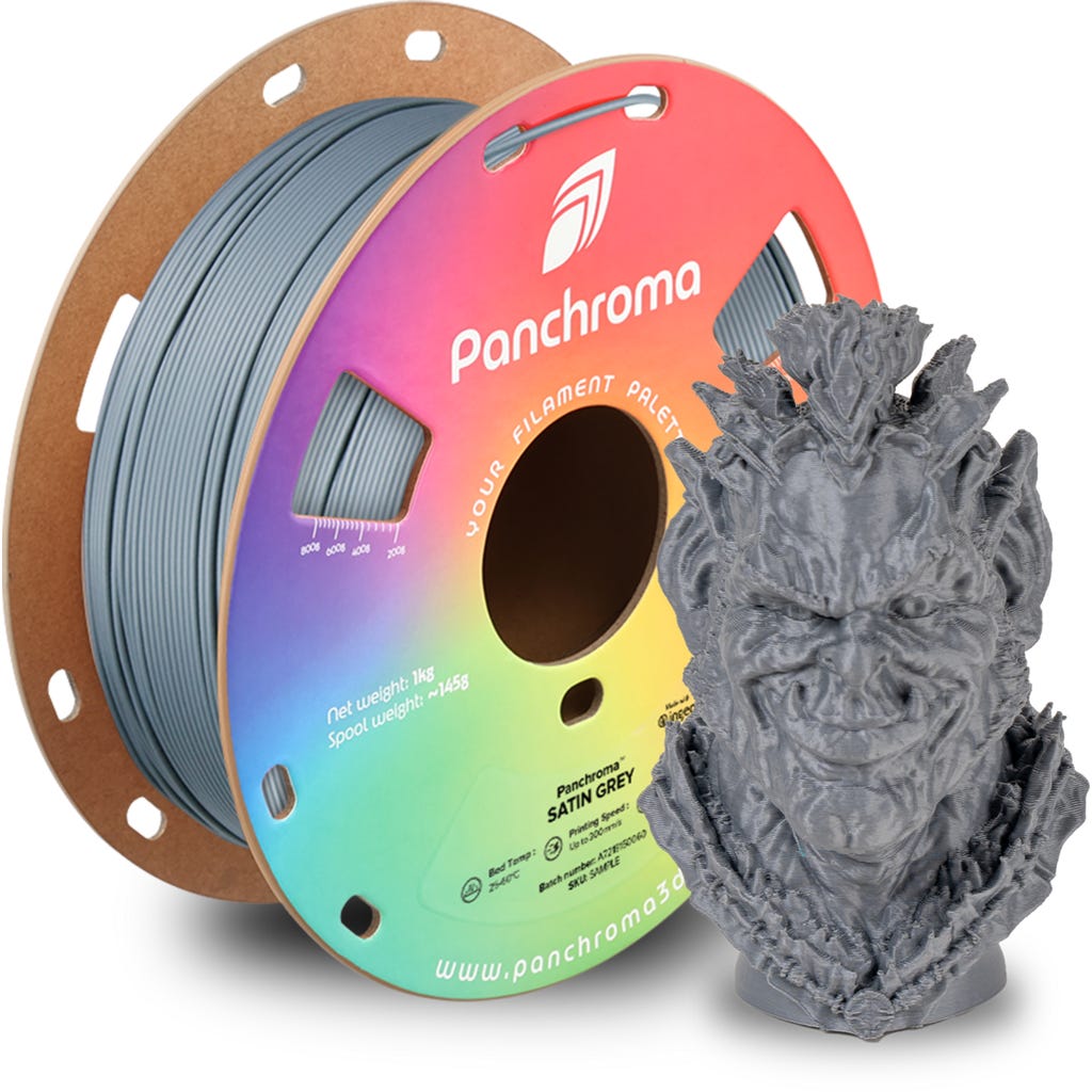 Panchroma PLA - Mat Gris Cendre (Matte Ash Grey) - 1,75 mm - 1 kg main image 0
