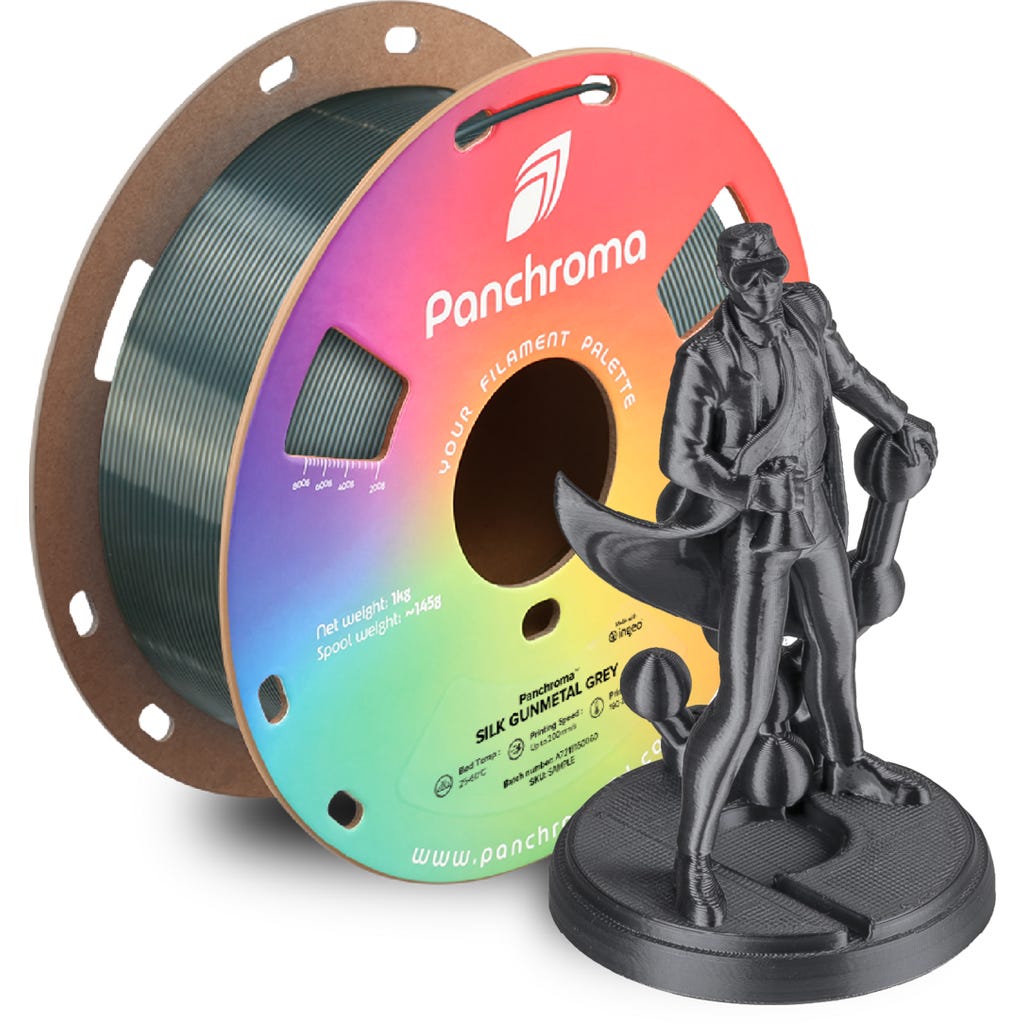 Polymaker Panchroma™ PLA Silk Gunmetal Grey - 3DJake International