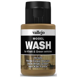 Vallejo Model Wash 520 Dark Khaki Green - 35 ml