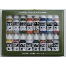 Vallejo Model Color Set Basisfarben (16 Farben) - 1 Set