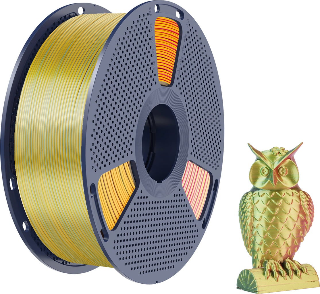 SUNLU Silk PLA+ Tri-Color Red Yellow Green