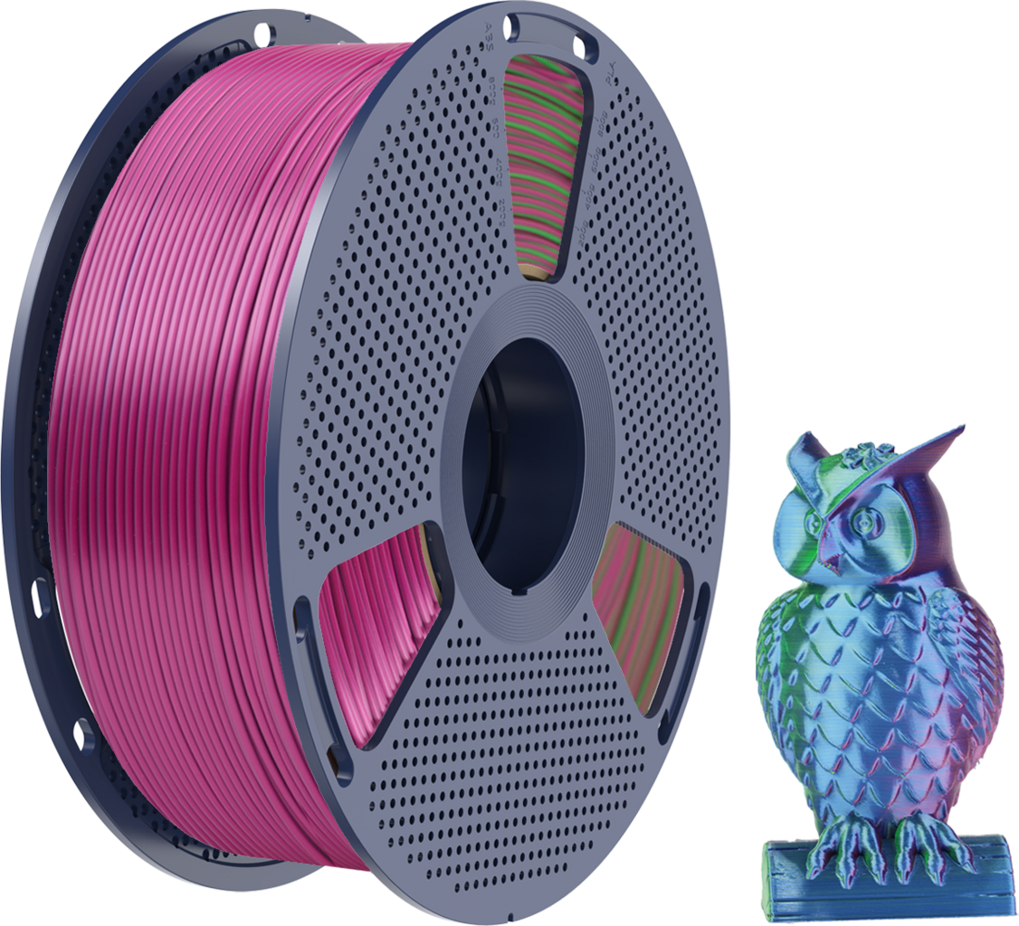 SUNLU Silk PLA+ Tri-Color Blue Green Purple
