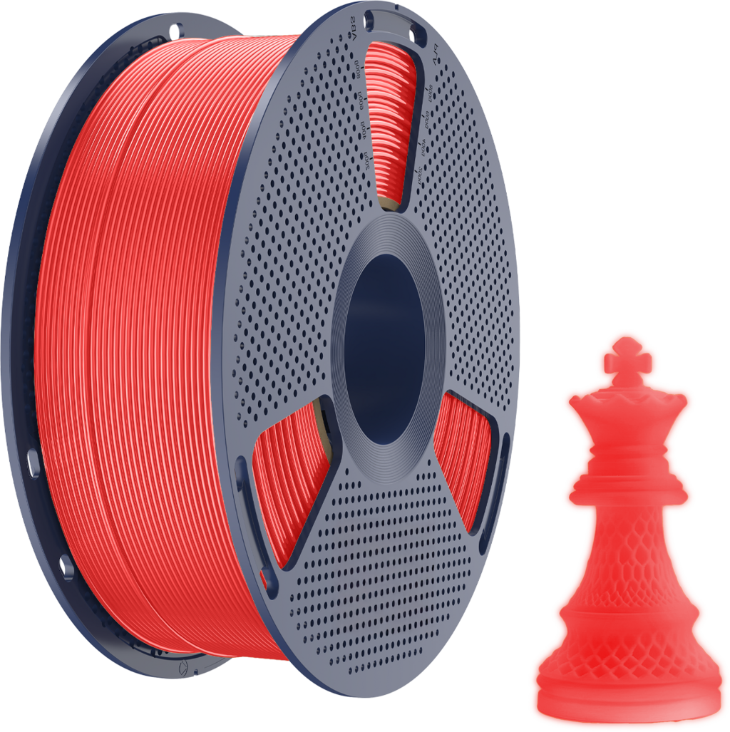 SUNLU PLA Glow In The Dark Red