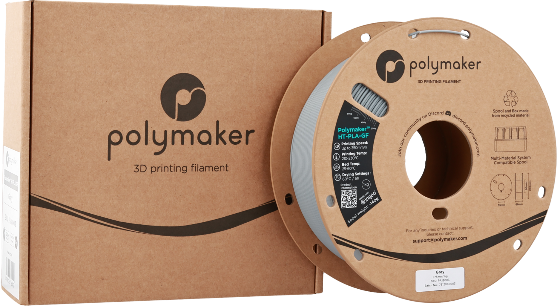 Polymaker HT-PLA-GF Grey