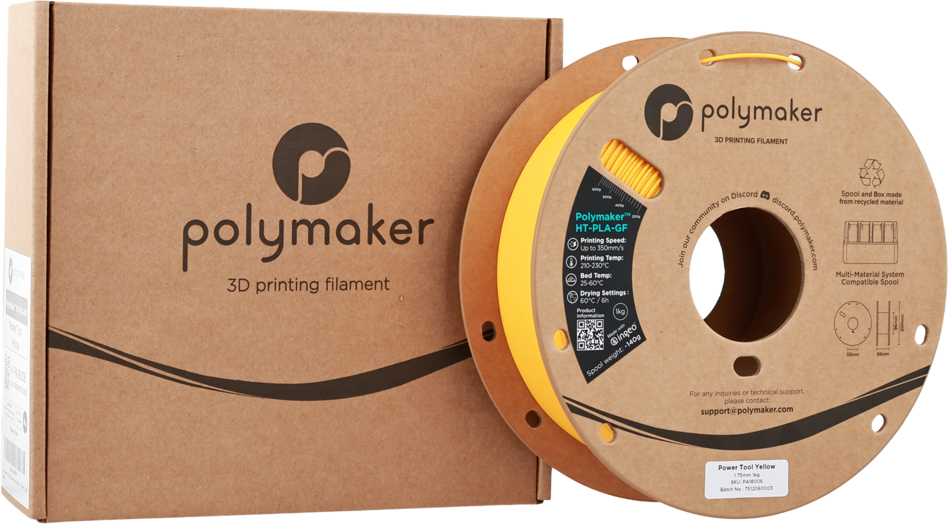Polymaker HT-PLA-GF Power Tool Yellow