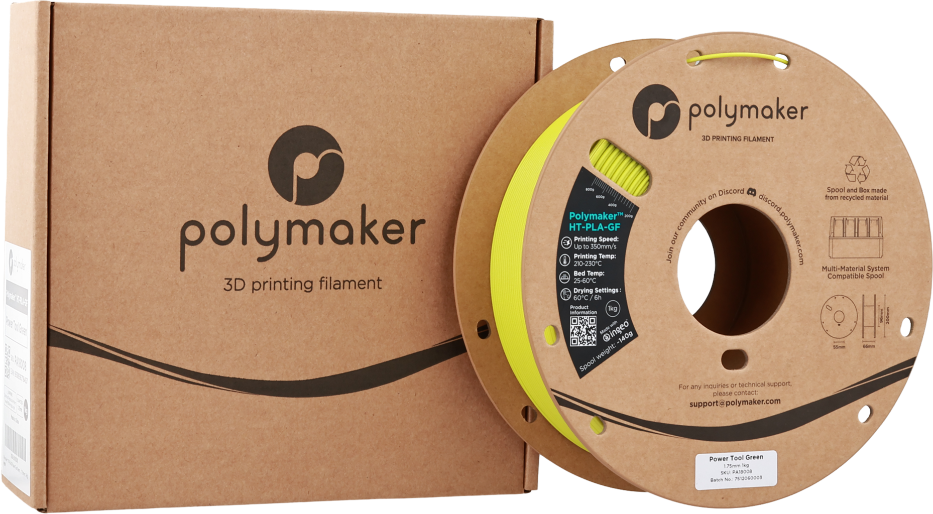 Polymaker HT-PLA-GF Power Tool Green