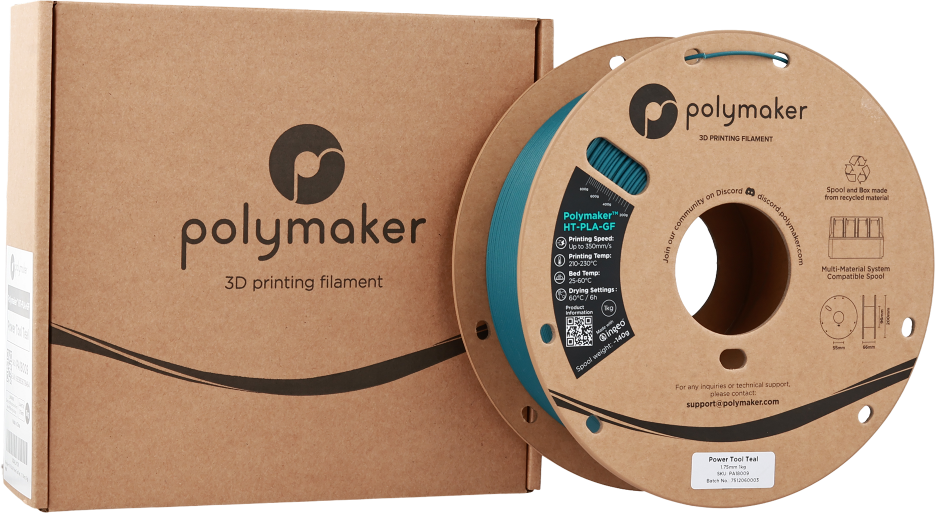 Polymaker HT-PLA-GF Power Tool Teal