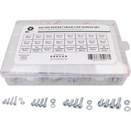 M2-M5 Zylinderschrauben-Set (ISO4762 / DIN912), 1152 Stück - 1 Set