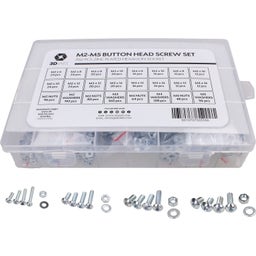 M2-M5 Linsenkopfschrauben-Set (ISO7380-1), 1152 Stück - 1 Set