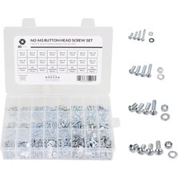 M2-M5 Linsenkopfschrauben-Set (ISO7380-1), 1152 Stück - 1 Set