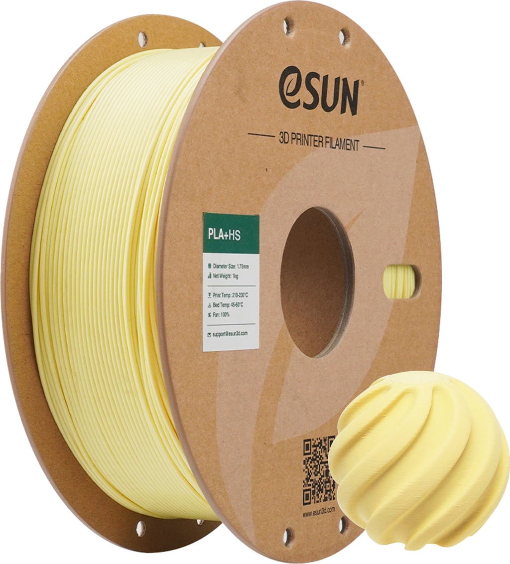 eSUN PLA+HS Almond Yellow