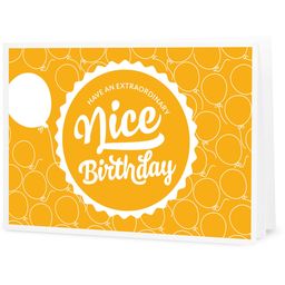 Nice Birthday - presentkort för självutskrift - 