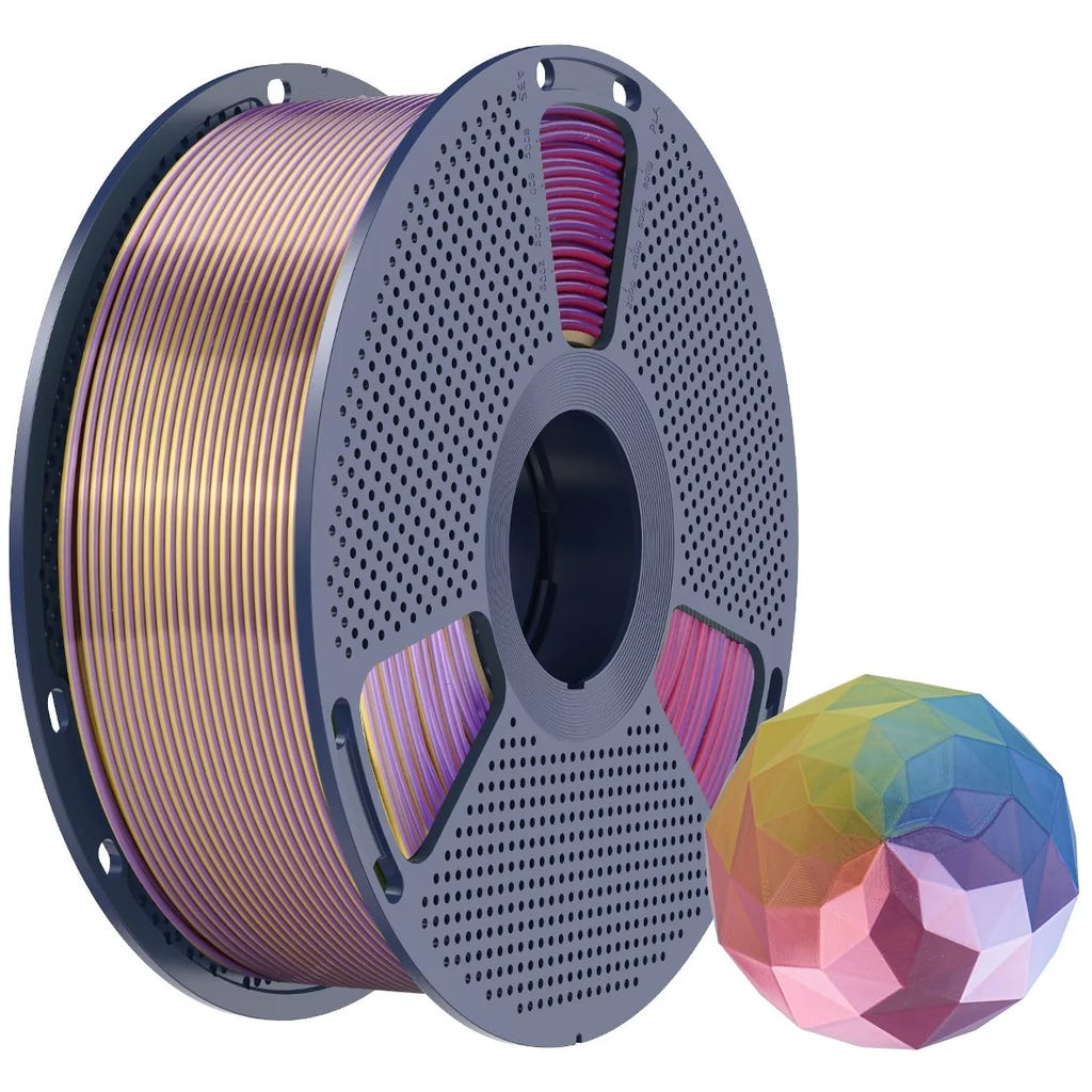SUNLU Silk PLA+ Forth-Color Blue Purple Red Gold - 3DJake
