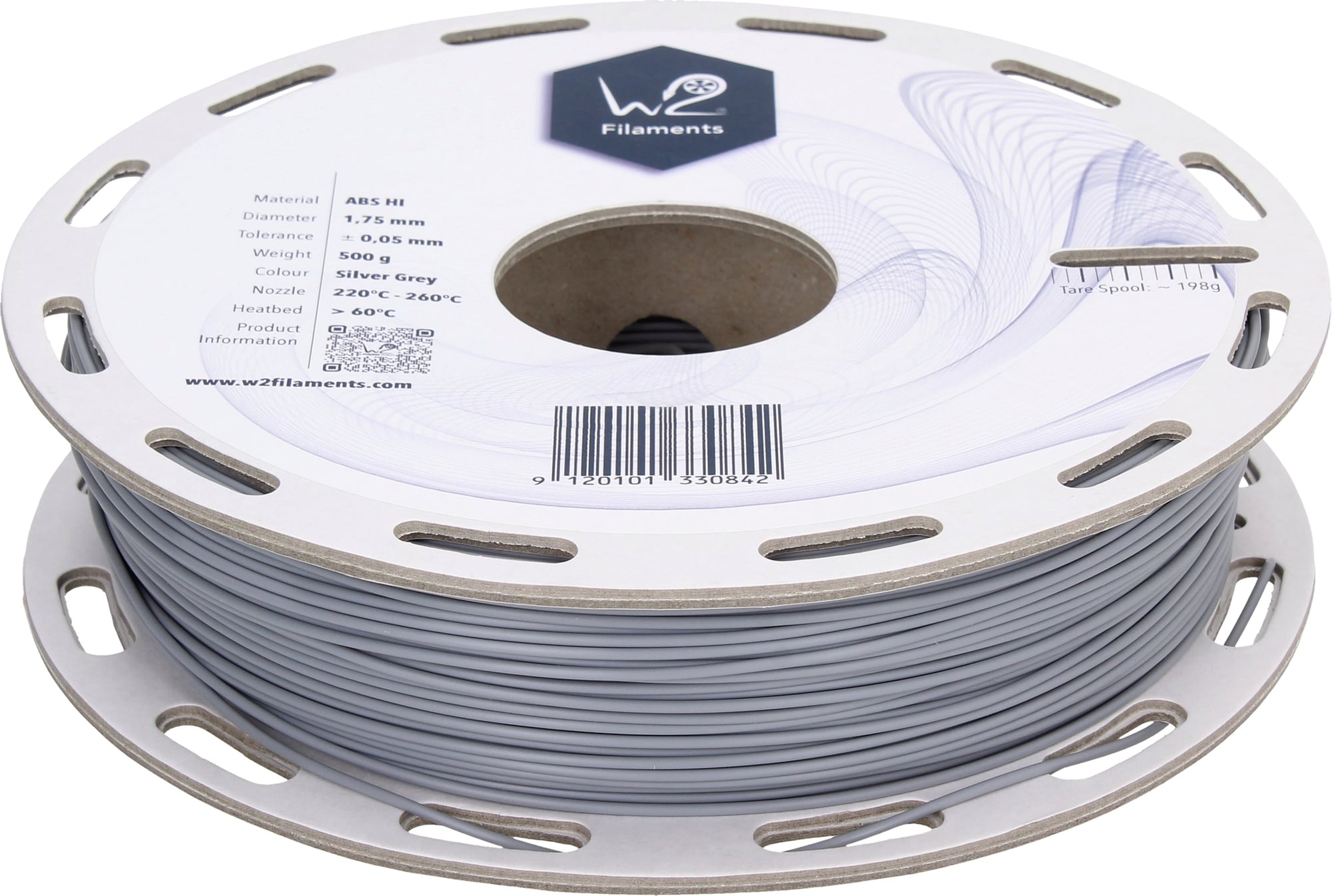 W2 Filaments ABS HI Silbergrau