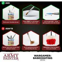 The Army Painter Wargamer Bionic Brush – Bionic Bristles - Basecoating