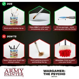The Army Painter Wargamer Bionic Brush – Bionic Bristles - The Psycho