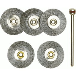 PROXXON Stahldraht Radbürsten, Ø22mm - 5 Stk