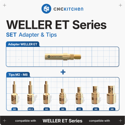 CNC Kitchen Pannes à Souder + Adaptateurs Weller ET  - 1 kit