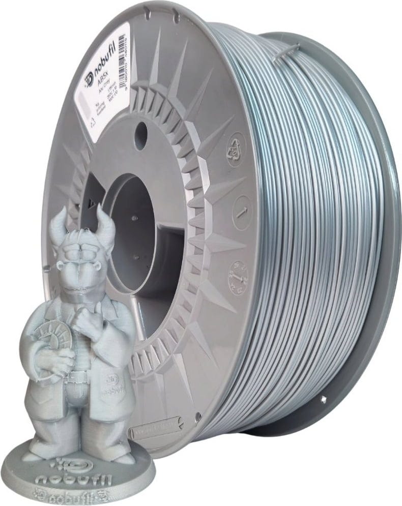 Nobufil ABSx Filament 1kg, Aluminium Grey