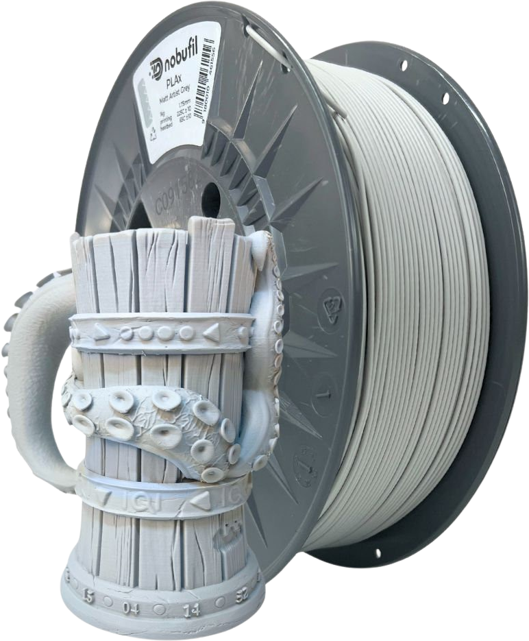 Nobufil PLAx Filament 1kg, Matt Artist Grey